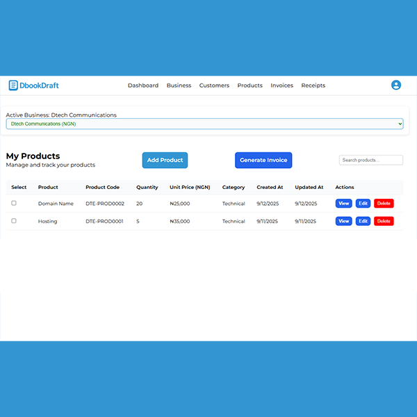 Products and Services